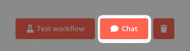 Hit the 'Chat' button in your N8N workflow overview